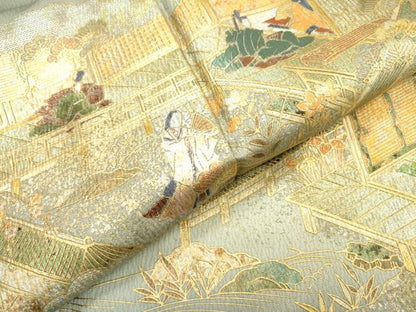 平和屋着物▼訪問着 平安風景 暈し染 金銀彩 正絹 逸品 DABF2117fe