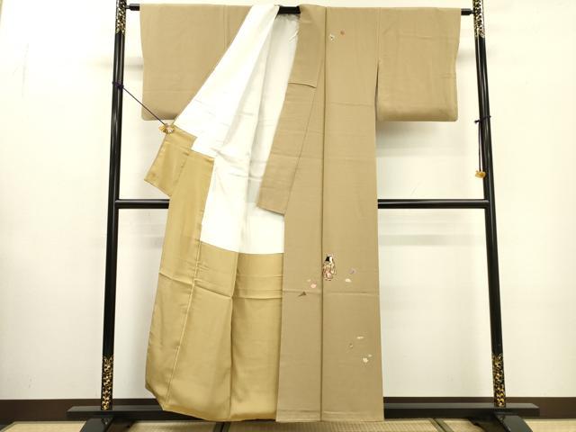 平和屋着物▼訪問着 総刺繍 人物花文 正絹 逸品 DABF2146fe