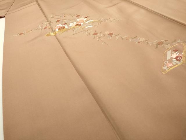 平和屋着物▼訪問着 駒刺繍 総刺繍 冊子花文 暈し染 金銀糸 正絹 逸品 DABF2149fe