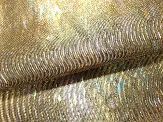 平和屋着物▼六通柄袋帯 霞文 金糸 引箔 正絹 逸品 DABF2177fe