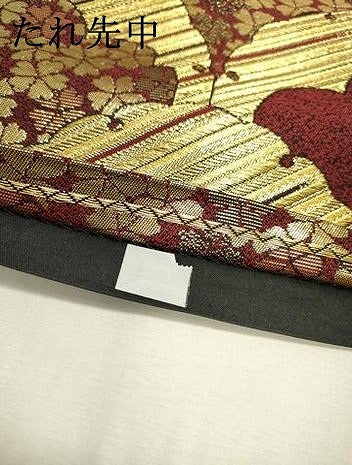 平和屋着物▼六通柄袋帯 舞桜雪輪青海波 金糸 正絹 逸品 DABF2183fe