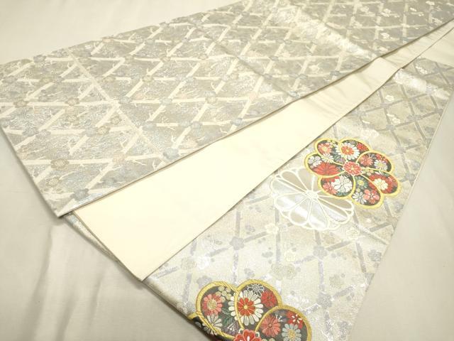 平和屋着物▼六通柄袋帯　唐織　宝尽くし舞花文　金糸　正絹　逸品　DABF2201fe