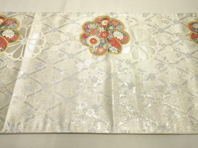 平和屋着物▼六通柄袋帯　唐織　宝尽くし舞花文　金糸　正絹　逸品　DABF2201fe