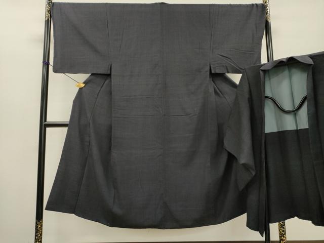 平和屋着物●男性　紬　アンサンブル　霞文　正絹　逸品　DABF2259fe