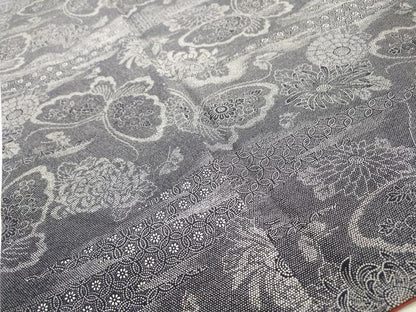 平和屋着物●江戸小紋　舞蝶菊文　正絹　逸品　DABF2260fe