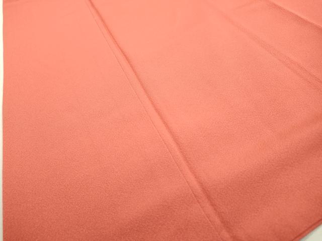 平和屋着物●ファッションデザイナー 花井幸子　色無地　銀朱色　ロング丈　正絹　逸品　DABF2264fe