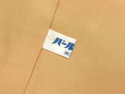 平和屋着物●江戸小紋　万筋　砥粉色×赤銅色　舞花　ロング丈　正絹　逸品　未使用　DABF2266fe