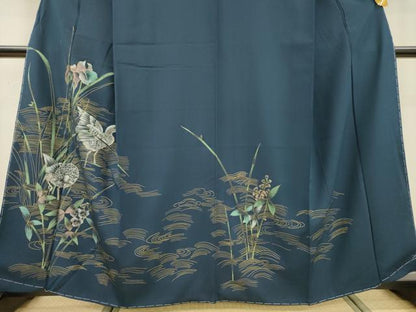 平和屋着物●訪問着　花鳥文　金銀彩　正絹　逸品　未使用　DABF2267fe