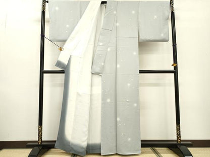 平和屋着物●上質な小紋　箔散らし　蛍暈し　金彩　正絹　逸品　DABF2275fe