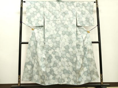 平和屋着物●染色作家　斉藤三才　小紋　石畳文　正絹　逸品　DABF2276fe