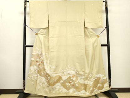 平和屋着物●豪華色留袖　駒刺繍　道長花松文　金彩　鈴乃屋扱い　正絹　逸品　DABF2278fe