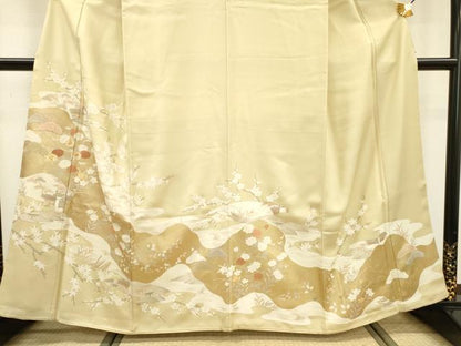 平和屋着物●豪華色留袖　駒刺繍　道長花松文　金彩　鈴乃屋扱い　正絹　逸品　DABF2278fe
