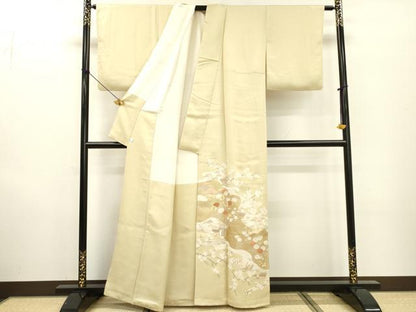 平和屋着物●豪華色留袖　駒刺繍　道長花松文　金彩　鈴乃屋扱い　正絹　逸品　DABF2278fe