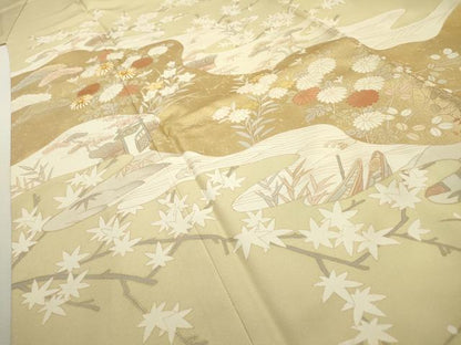 平和屋着物●豪華色留袖　駒刺繍　道長花松文　金彩　鈴乃屋扱い　正絹　逸品　DABF2278fe