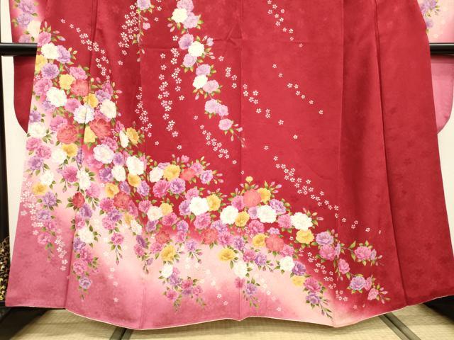 平和屋着物●豪華振袖　刺繍　枝垂れ花　暈し染　正絹　逸品　DABF2284fe