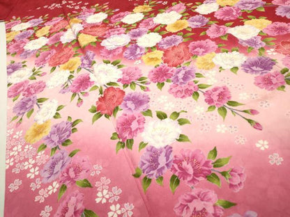 平和屋着物●豪華振袖　刺繍　枝垂れ花　暈し染　正絹　逸品　DABF2284fe