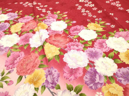 平和屋着物●豪華振袖　刺繍　枝垂れ花　暈し染　正絹　逸品　DABF2284fe