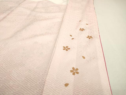 平和屋着物●豪華振袖　刺繍　枝垂れ花　暈し染　正絹　逸品　DABF2284fe