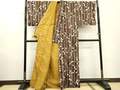 平和屋着物●ファッションブランド　hiromichi nakano　ヒロミチナカノ　小紋　梅　洗える着物　DABF2293fe