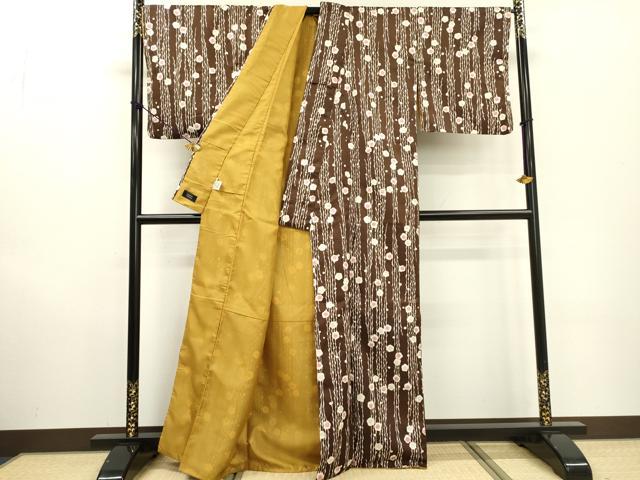 平和屋着物●ファッションブランド　hiromichi nakano　ヒロミチナカノ　小紋　梅　洗える着物　DABF2293fe