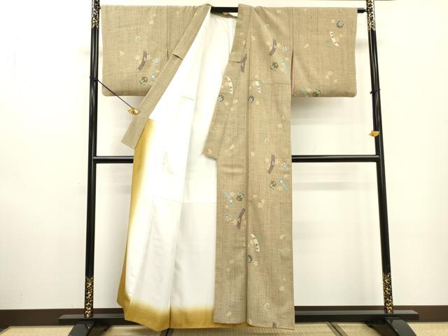 平和屋着物●小紋　短冊毬文　洗える着物　DABF2294fe