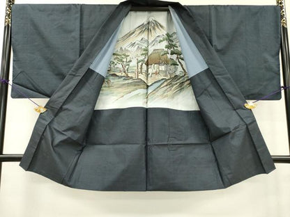 平和屋着物●男性　本場大島紬　アンサンブル　100亀甲　総詰め　正絹　逸品　DABF2296fe