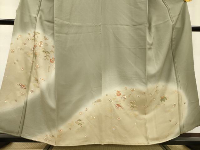 平和屋着物●訪問着　宝尽くし　暈し染　金彩　反端付き　正絹　逸品　DABF2297fe