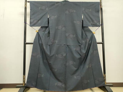 平和屋着物●本場大島紬　7マルキ　花唐草文　正絹　逸品　未使用　DABF2299fe