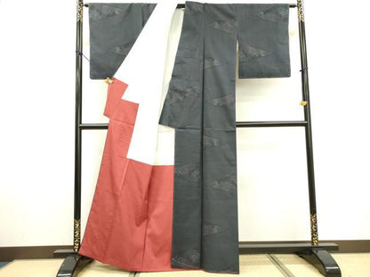 平和屋着物●本場大島紬　7マルキ　花唐草文　正絹　逸品　未使用　DABF2299fe