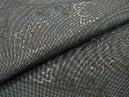 平和屋着物●本場大島紬　7マルキ　花唐草文　正絹　逸品　未使用　DABF2299fe