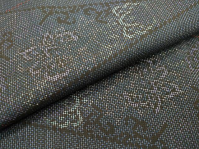 平和屋着物●本場大島紬　7マルキ　花唐草文　正絹　逸品　未使用　DABF2299fe
