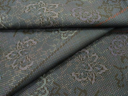 平和屋着物●本場大島紬　7マルキ　花唐草文　正絹　逸品　未使用　DABF2299fe