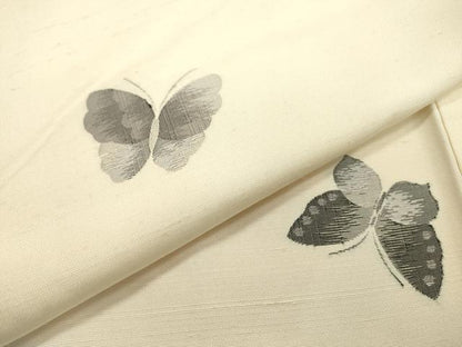 平和屋着物●京の名門・菱屋六右ェ門　紬　舞蝶文　正絹　逸品　DABF2300fe