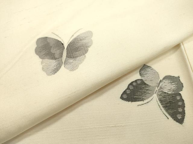平和屋着物●京の名門・菱屋六右ェ門　紬　舞蝶文　正絹　逸品　DABF2300fe