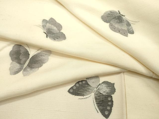 平和屋着物●京の名門・菱屋六右ェ門　紬　舞蝶文　正絹　逸品　DABF2300fe