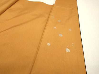 平和屋着物●本場大島紬　9マルキ　地空き　雪輪文　正絹　逸品　DABF2301fe