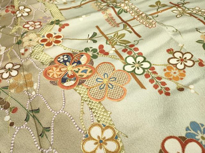 平和屋着物●訪問着　駒刺繍　藤花房枝花文　暈し染　金彩　ますいわ屋扱い　正絹　逸品　DABF2303fe