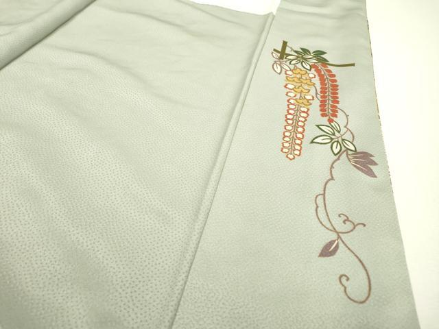 平和屋着物●訪問着　駒刺繍　藤花房枝花文　暈し染　金彩　ますいわ屋扱い　正絹　逸品　DABF2303fe