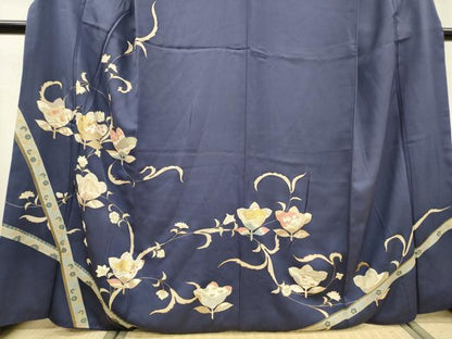 平和屋着物●訪問着　駒刺繍　橘花唐草文　金彩　正絹　逸品　DABF2304fe