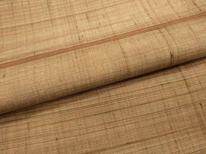 平和屋着物●上質な紬　横段文　正絹　逸品　未使用　DABF2305fe