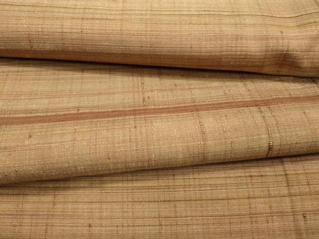 平和屋着物●上質な紬　横段文　正絹　逸品　未使用　DABF2305fe