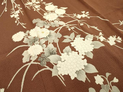 平和屋着物●訪問着　刺繍　枝花　金糸　鬼しぼ縮緬　鈴乃屋扱い　正絹　逸品　未使用　DABF2307fe