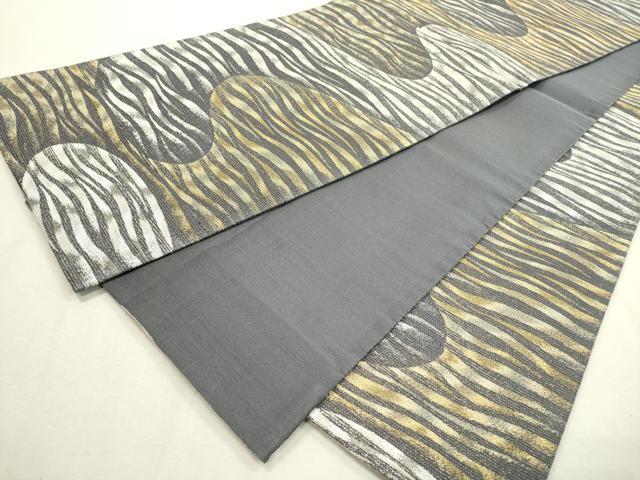 平和屋着物▽六通柄袋帯　スリーシーズン　春夏秋　流水文　金銀糸　正絹　逸品　DABF2331fe