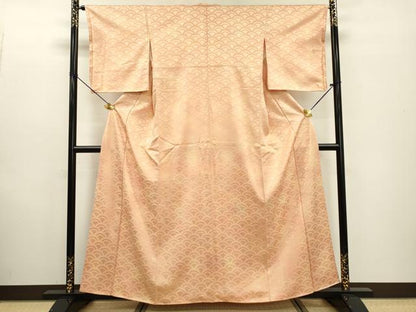 平和屋着物▼上質な小紋　青海波地紋　暈し染　正絹　逸品　未使用　DABF2363fe