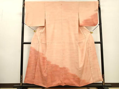 平和屋着物▼江戸小紋 訪問着 作家物 鮫小紋柄 霞文 暈し染 正絹 逸品 DABF2368fe