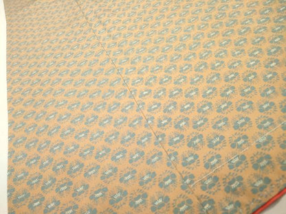 平和屋着物▼上質な小紋 草花 正絹 逸品 未使用 DABF2372fe