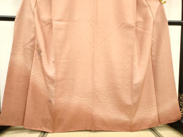 平和屋着物▼訪問着　刺繍　芝花文　暈し染　金彩　正絹　逸品　DABF2381fe