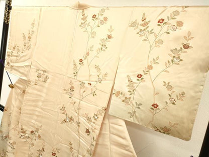 平和屋着物▼訪問着　駒刺繍　橘　暈し染　金彩　正絹　逸品　DABF2382fe