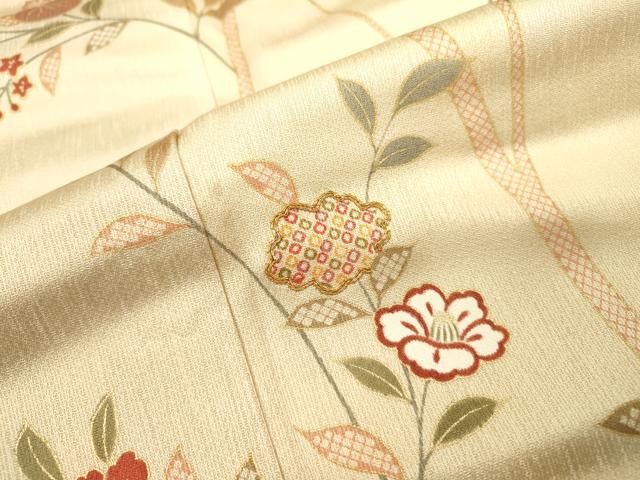 平和屋着物▼訪問着　駒刺繍　橘　暈し染　金彩　正絹　逸品　DABF2382fe