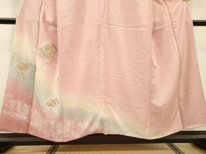 平和屋着物▼中国三大刺繍　スワトウ刺繍　汕頭刺繍　総刺繍　訪問着　天井正倉院花文　暈し染　正絹　逸品　DABF2391fe